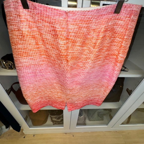 Lafayette 148 New York Shoshanna Vibrant Pink and Orange Pencil Skirt - Picture 4 of 15